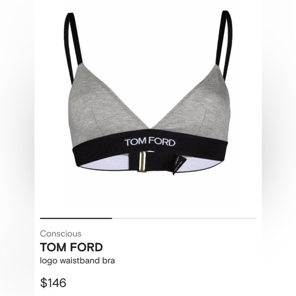 NWT ✨ Tom Ford Logo Band Triangle Bra - Picture 6 of 6